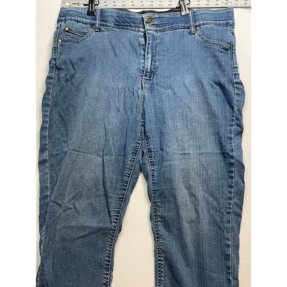 Jessica London jeans womens 18 37 x 20 high rise blue work - Picture 8 of 11